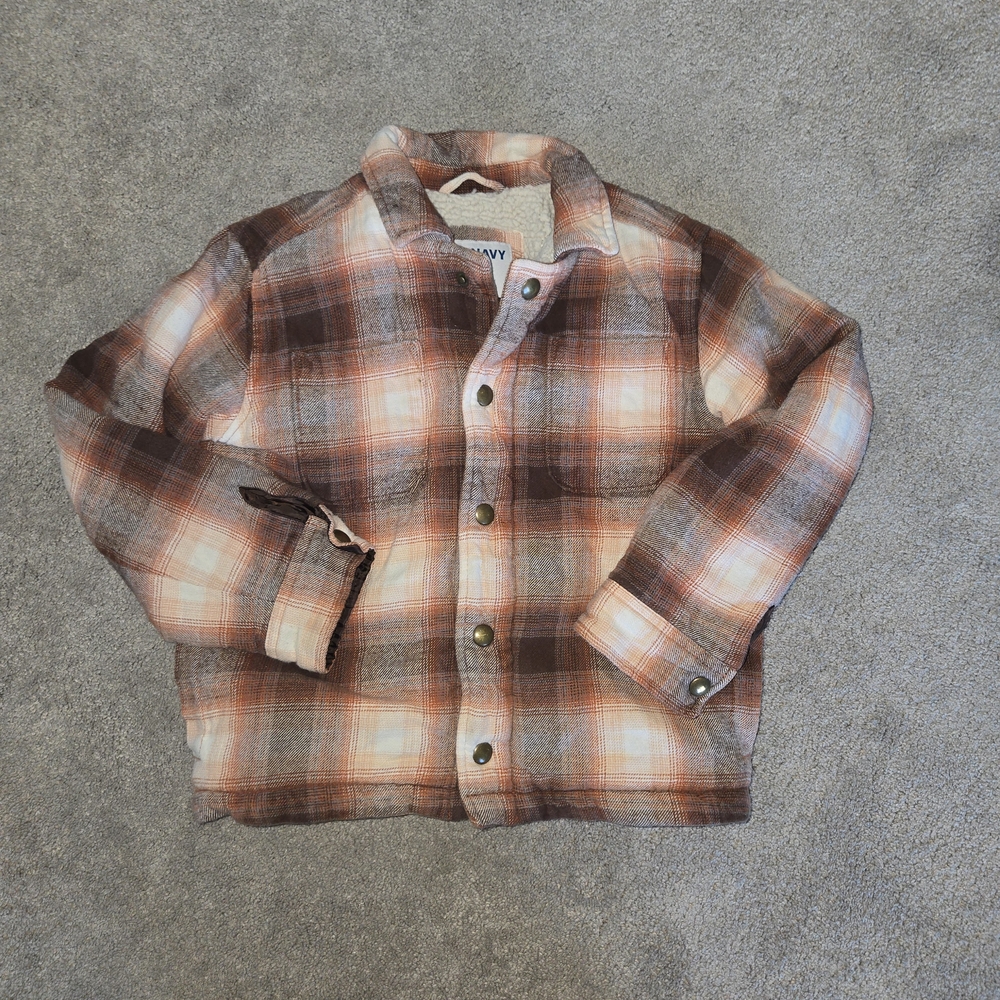 Plaid Kids Shirt - Brown and Cream